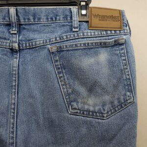Wrangler Rugged‎ Wear Mens 42x31 Whisker Faded Wallet Faded Flared Bootcut Jeans